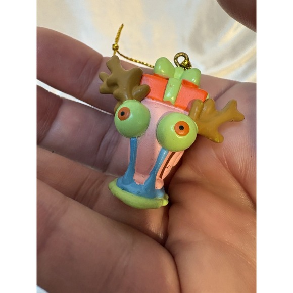 5 Mini Sponge Bob Squarepants Christmas Ornaments Nice Preowned Condition - Picture 2 of 7